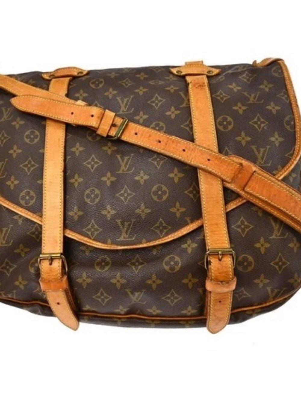 Best02 LOUIS VUITTON MONOGRAM SAUMUR 43 MESSENGER BAG M42252 AR0950 YQ07215